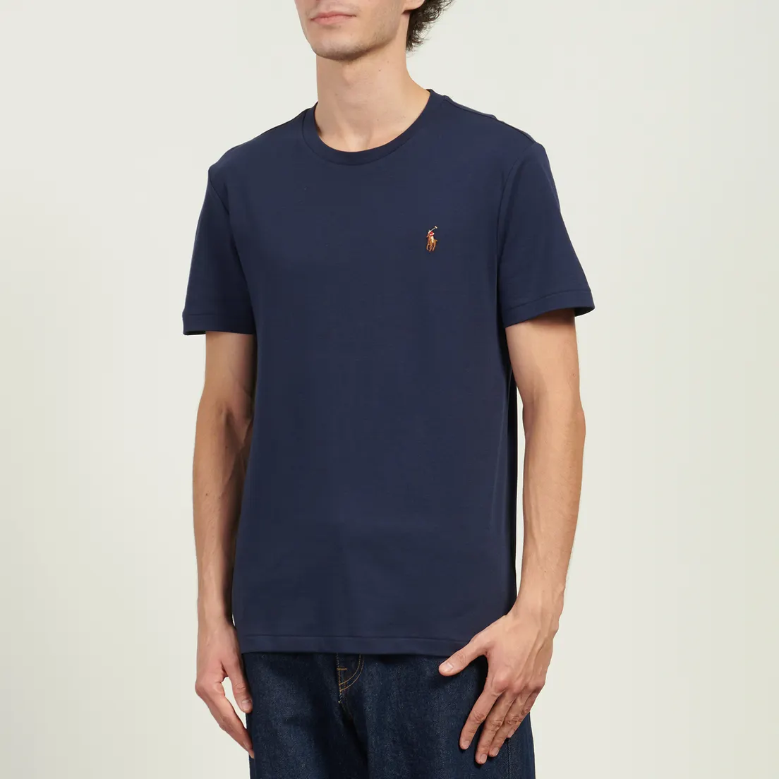 Polo Ralph Lauren Мужская футболка Custom Slim Fit Interlock