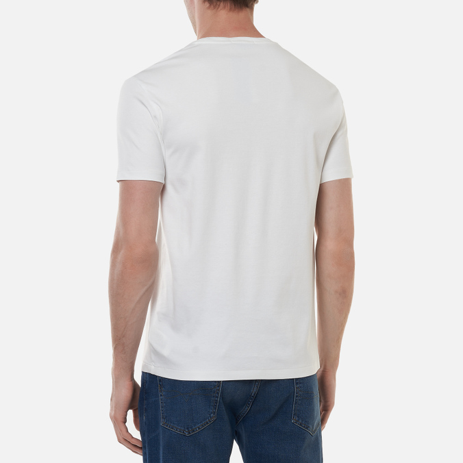 Мужская футболка Polo Ralph Lauren, цвет белый, размер XXL 710-740727-002 Custom Slim Fit Interlock - фото 4