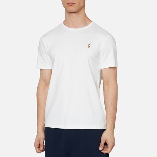 Мужская футболка Polo Ralph Lauren Custom Slim Fit Interlock White