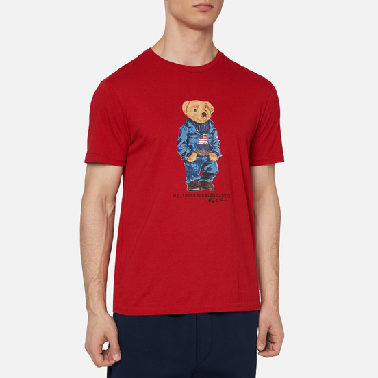 Мужская футболка Polo Ralph Lauren Iconic Polo Bear Red