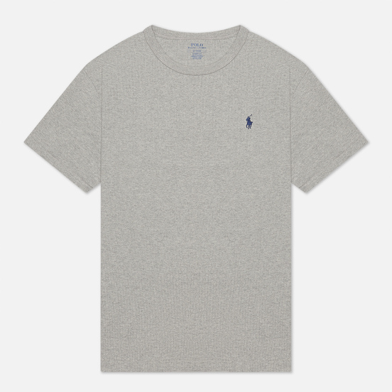 Мужская футболка Polo Ralph Lauren Logo Polo Pony Heavyweight Jersey Andover Heather/Navy