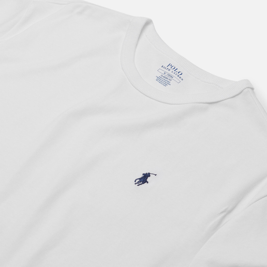 Мужская футболка Polo Ralph Lauren Logo Polo Pony Heavyweight Jersey White/Navy