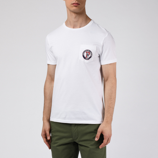 Мужская футболка Polo Ralph Lauren Print Big Pony & P Pocket White