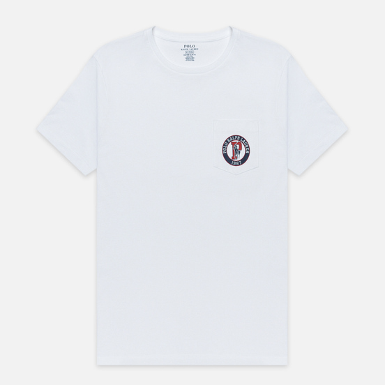 Мужская футболка Polo Ralph Lauren Print Big Pony & P Pocket White