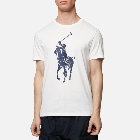 Мужская футболка Polo Ralph Lauren Rubber Print Big Pony White