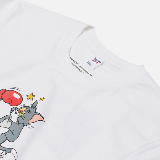 Мужская футболка Reebok x Tom & Jerry Regular Crewneck Big Print White