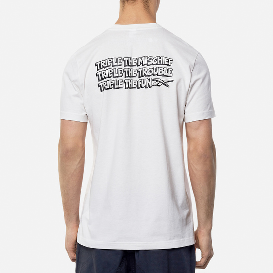 Мужская футболка Reebok x Tom & Jerry Regular Crewneck Big Print White