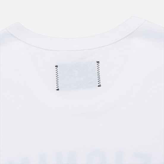 Мужская футболка Reigning Champ Knit Cotton Jersey Gym Logo White/Black