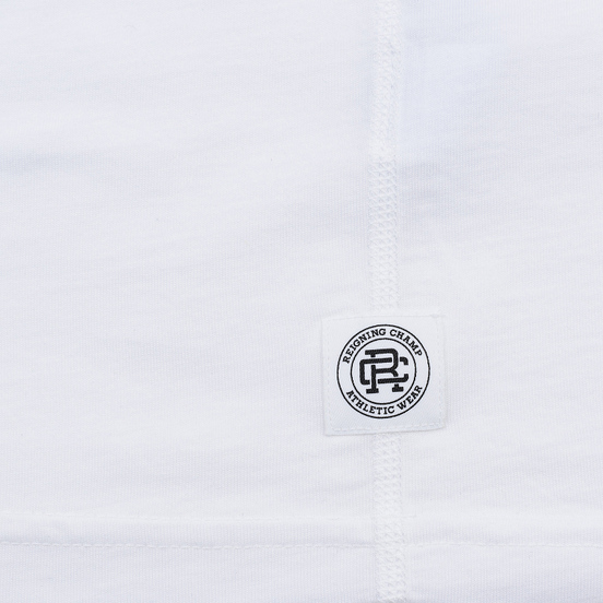 Мужская футболка Reigning Champ Knit Cotton Jersey Gym Logo White/Black