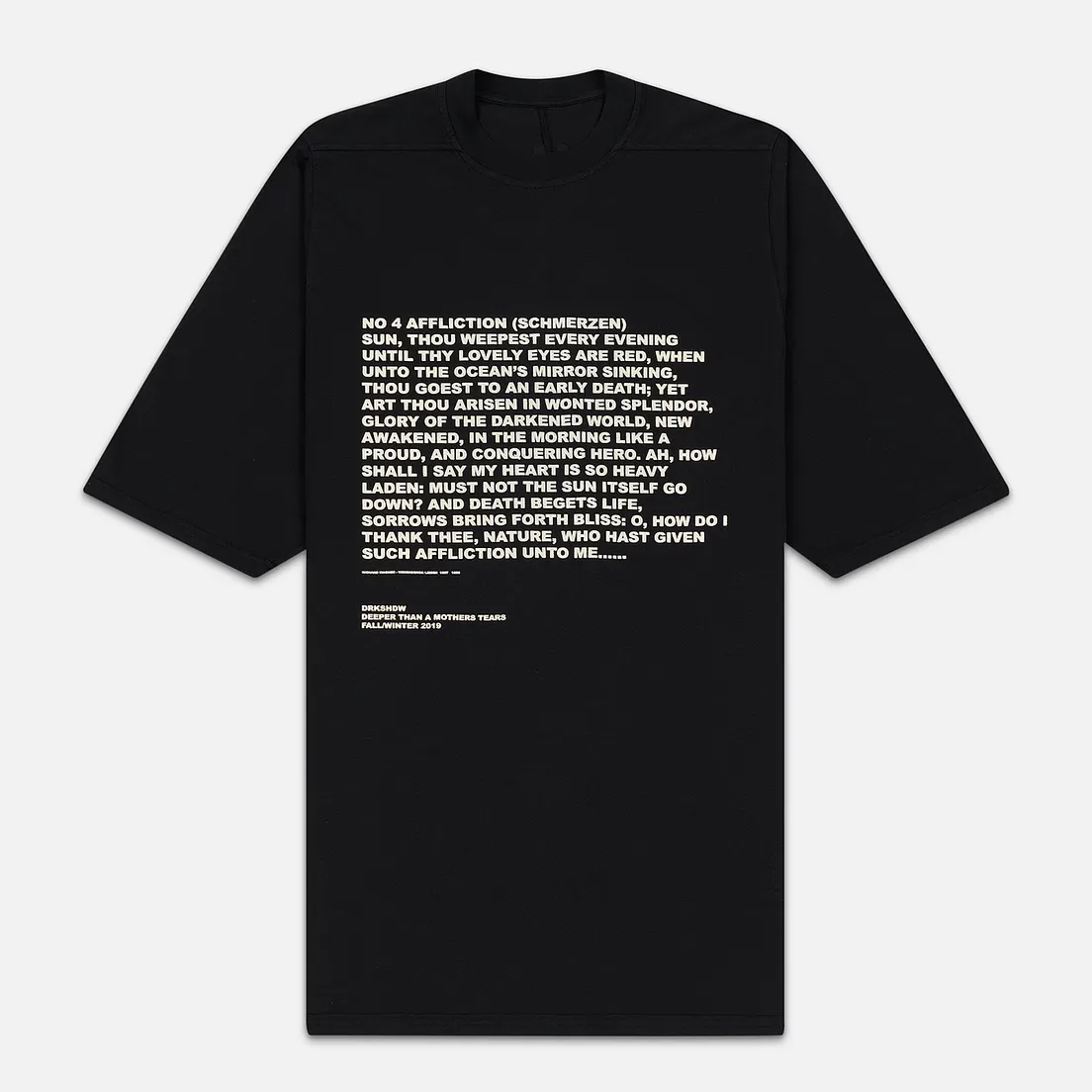 Rick Owens DRKSHDW Мужская футболка Jumbo Affliction Print