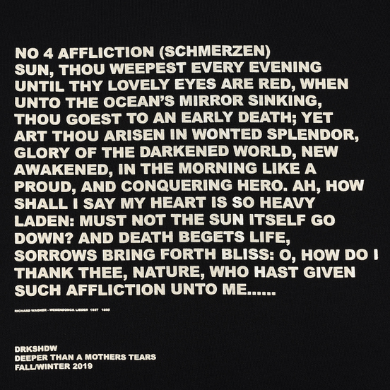Мужская футболка Rick Owens DRKSHDW Jumbo Affliction Print Black/Natural