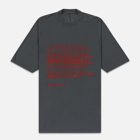 Мужская футболка Rick Owens DRKSHDW Jumbo Affliction Print Flint/Cherry