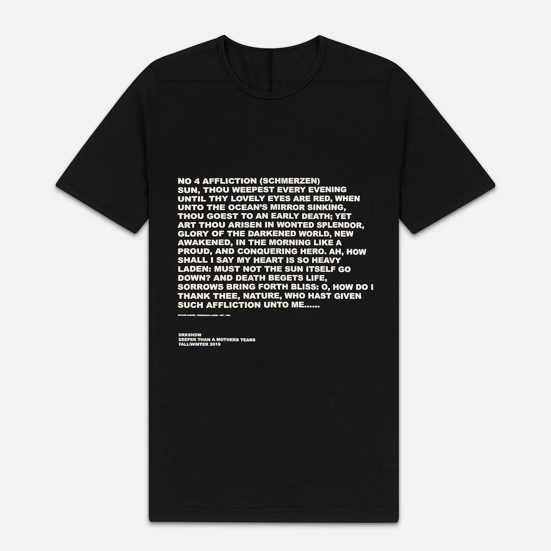 Rick Owens DRKSHDW Мужская футболка Level Affliction Print