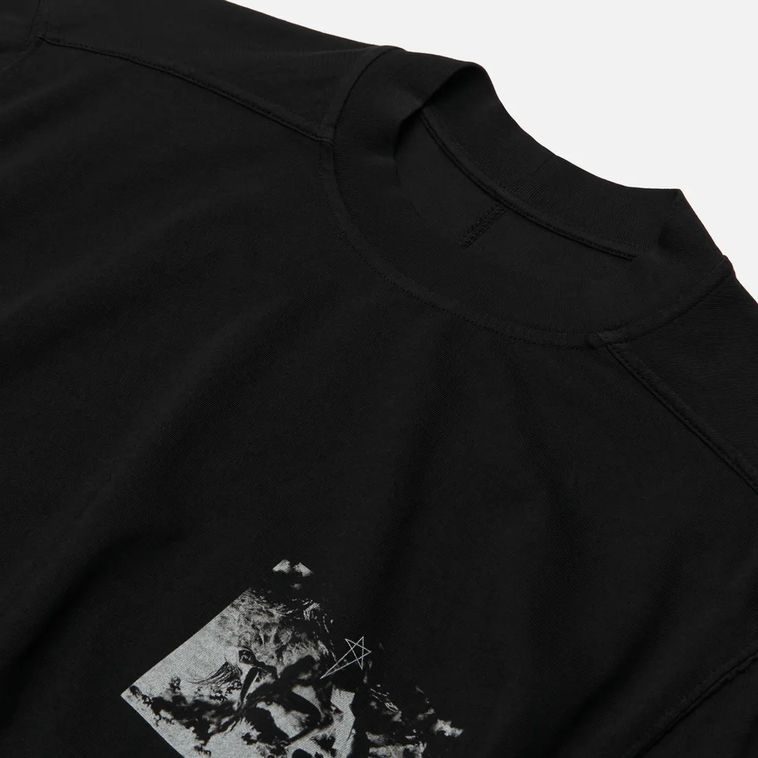 Rick Owens DRKSHDW Мужская футболка Tecuatl Pentagram Jumbo Oversized Fit