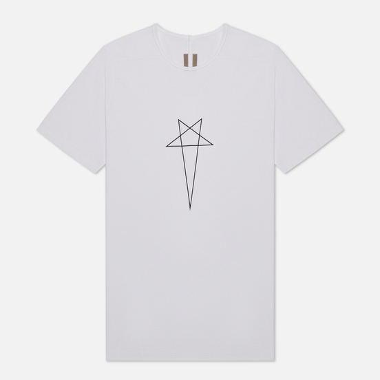 Мужская футболка Rick Owens DRKSHDW Tecuatl Pentagram Level Chalk White/Black