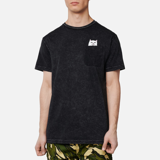 Мужская футболка RIPNDIP Lord Nermal Pocket Black Mineral Wash