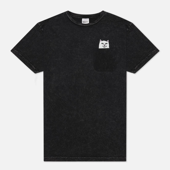 Мужская футболка RIPNDIP Lord Nermal Pocket Black Mineral Wash