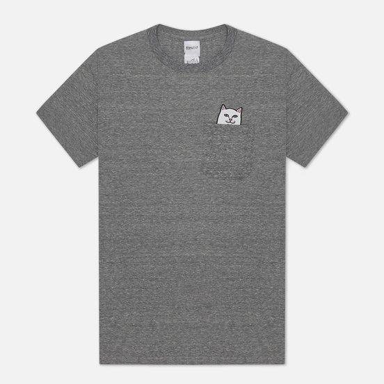 Мужская футболка RIPNDIP Lord Nermal Pocket Heather Grey