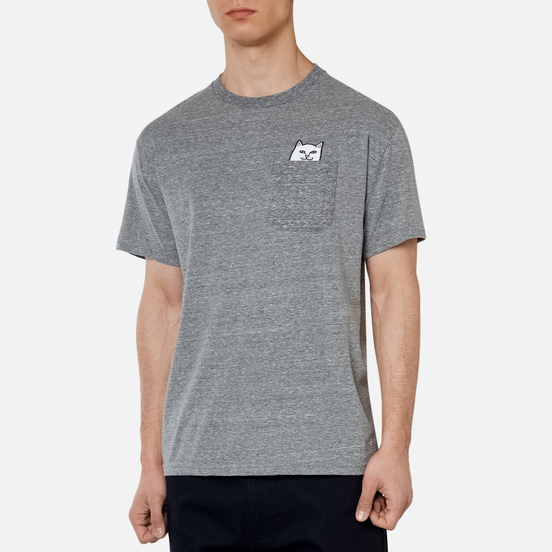 Мужская футболка RIPNDIP Lord Nermal Pocket Heather Grey