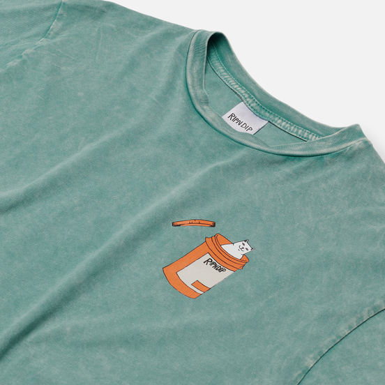 Мужская футболка RIPNDIP Nermal Pills Aqua Mineral Wash