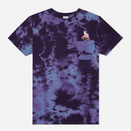 Мужская футболка RIPNDIP Psychedelic Nermal Pocket Blue Acid Wash