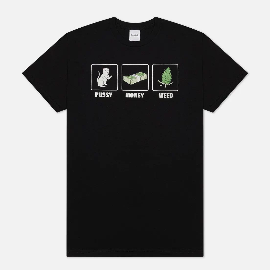 RIPNDIP Мужская футболка Pu$$y, Money, Weed