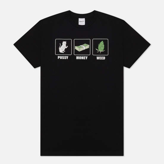 Мужская футболка RIPNDIP Pu$$y, Money, Weed Black