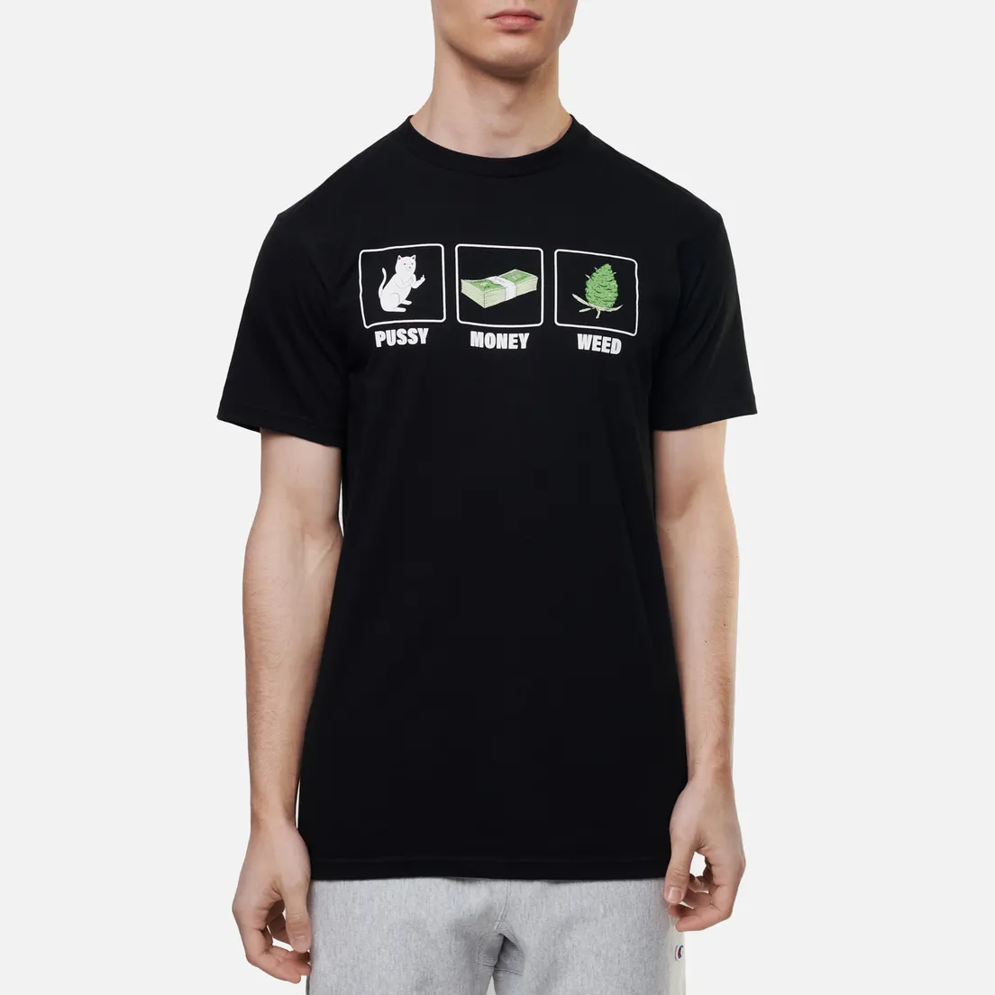 RIPNDIP Мужская футболка Pu$$y, Money, Weed