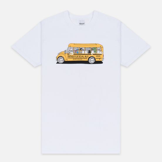 Мужская футболка RIPNDIP School Bus White
