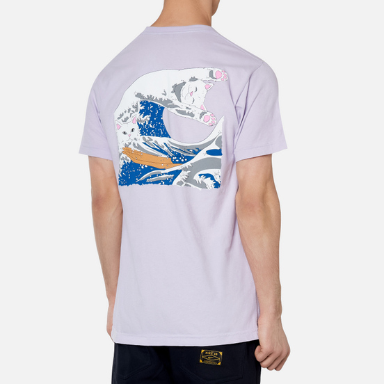 Мужская футболка RIPNDIP The Great Wave Of Nerm Lavender