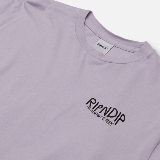 Мужская футболка RIPNDIP The Great Wave Of Nerm Lavender