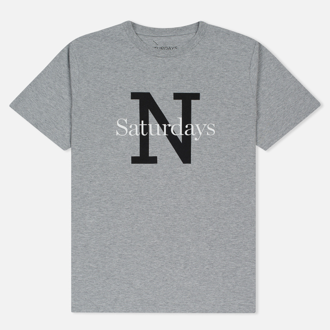 Мужская футболка Saturdays Surf NYC NY Overlay Ash Heather