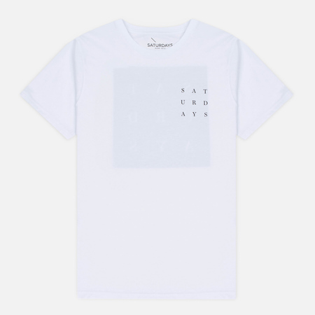 Мужская футболка Saturdays Surf NYC Saturdays Grid White