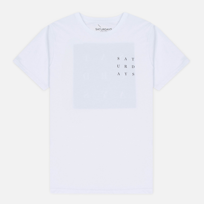 Мужская футболка Saturdays Surf NYC Saturdays Grid White