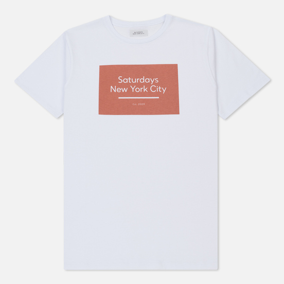 Мужская футболка Saturdays Surf NYC Underlined Standard Box S/S ...