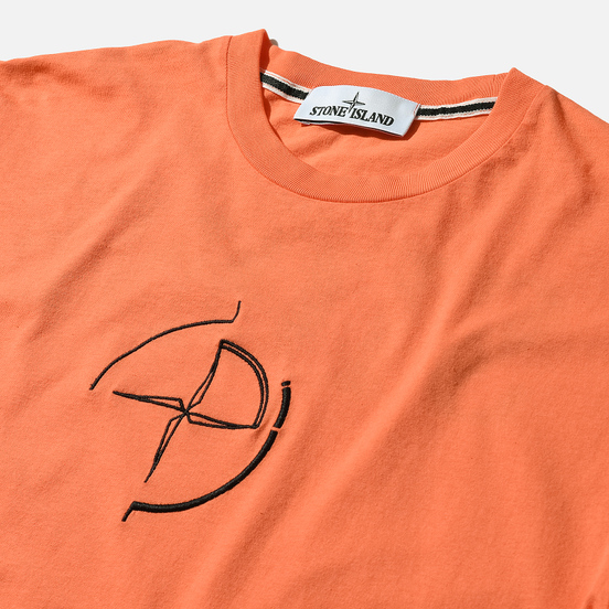 Мужская футболка Stone Island 7215 Graphic Seven Bright Orange
