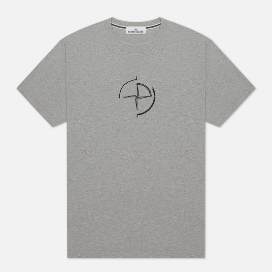 Мужская футболка Stone Island 7215 Graphic Seven Dust Grey Melange