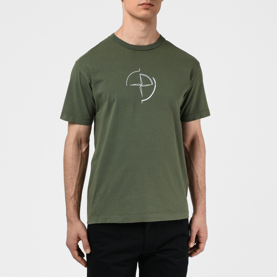 Мужская футболка Stone Island 7215 Graphic Seven Olive Green