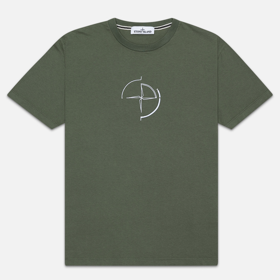 Мужская футболка Stone Island 7215 Graphic Seven Olive Green