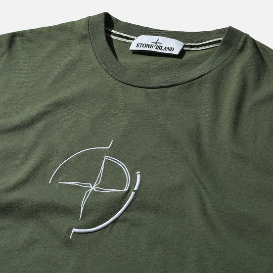 Мужская футболка Stone Island 7215 Graphic Seven Olive Green