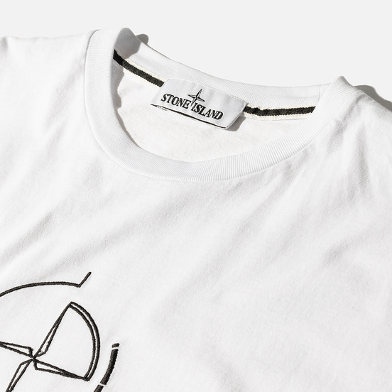 Мужская футболка Stone Island 7215 Graphic Seven White