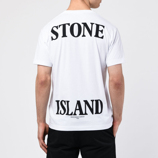 Мужская футболка Stone Island 7215 Graphic Seven White