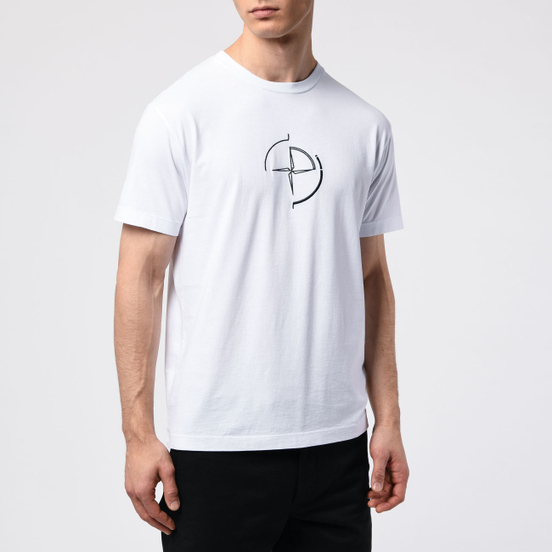 Мужская футболка Stone Island 7215 Graphic Seven White