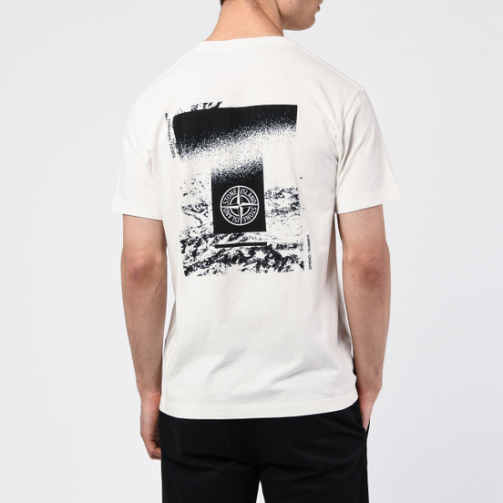 Мужская футболка Stone Island 7215 Graphic Two Ivory