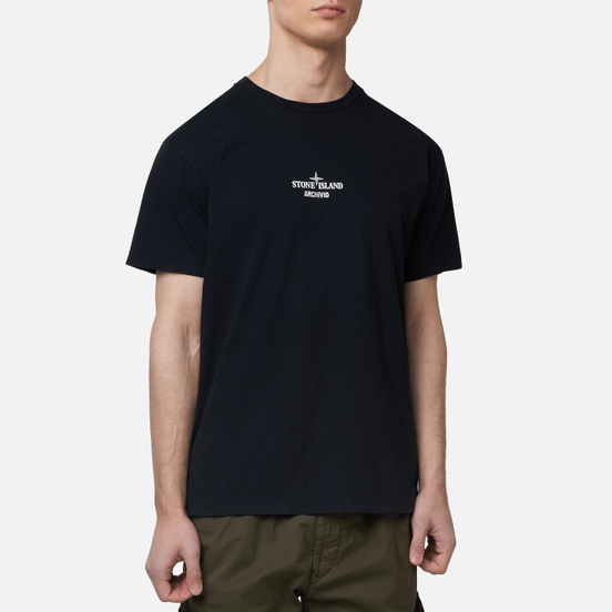 Мужская футболка Stone Island Archivio Project Lino Watro Camouflage Black
