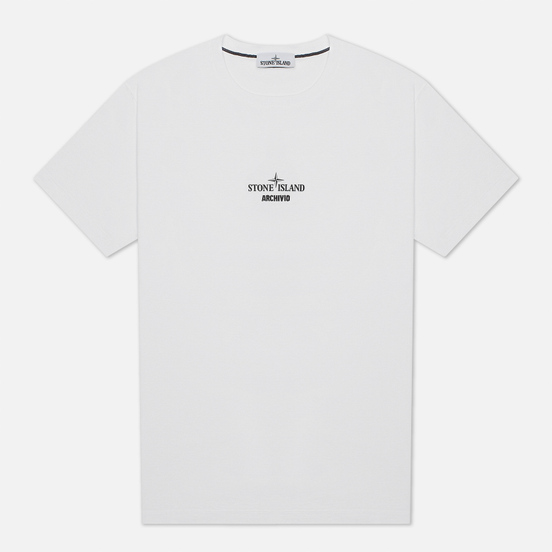Мужская футболка Stone Island Archivio Project Lino Watro Camouflage White