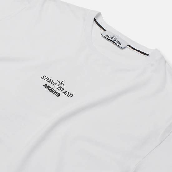 Мужская футболка Stone Island Archivio Project Lino Watro Camouflage White