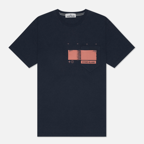 Мужская футболка Stone Island Drone Three Navy Blue