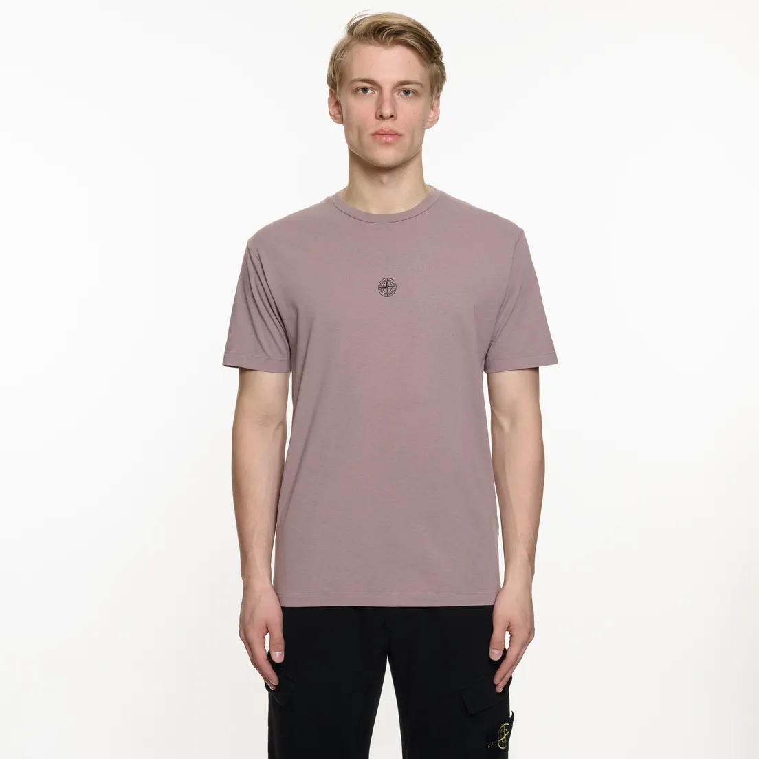 Stone Island Мужская футболка Logo Print Crew Neck