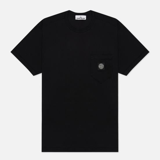 Мужская футболка Stone Island Pocket Patch Black